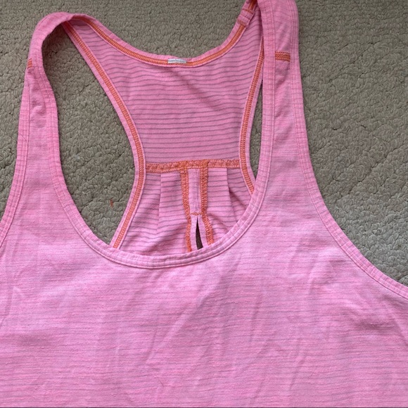 LULULEMON heathered Yum Yum Pink split tie-back Salut the Sun tank top 6 - Picture 3 of 12